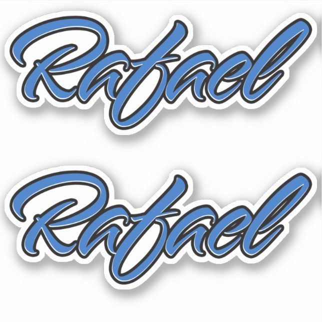 Pegatina Rafael Name blue Aufkleber Sticker Stickerset (Anverso)