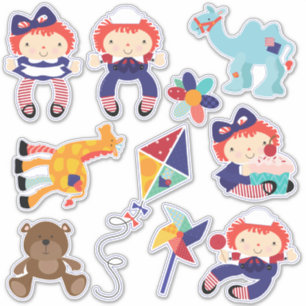 Pegatina Rag Doll Toys Contour