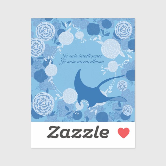 Pegatina raie, fleur de vie, orange, mandala,zen,chakra, (Hoja)