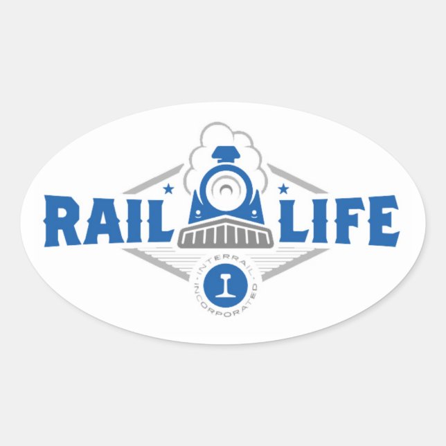 Pegatina Rail Life ™ - Oval (Anverso)