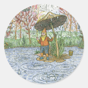 Pegatina Rain Gnome