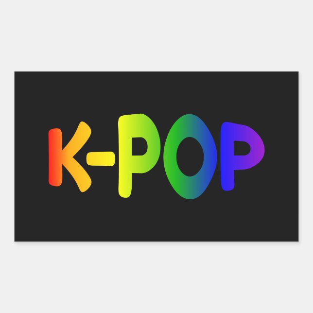 Pegatina Rainbow K-Pop (Anverso)