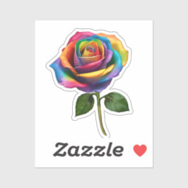 Pegatina Rainbow Rose-