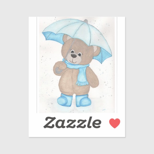 Pegatina Rainy Daze Teddy Bear (Hoja)