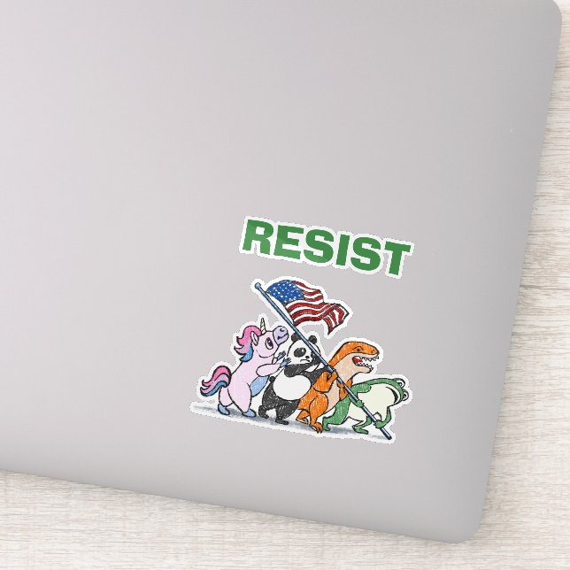 Pegatina Raising The Flag Frog Suit (Detalle)