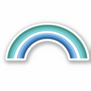 Pegatina Raíz de arcoiris masculino gay de Azure