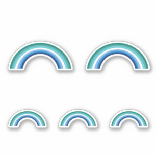 Pegatina Raíz de arcoiris masculino gay de Azure