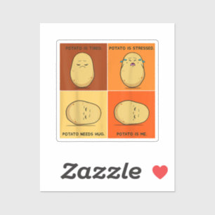 Pegatina Raíz de Potato Vegetable Tater Vegan Lover Keto