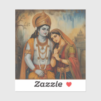 Pegatina Ram and Sita