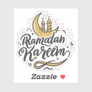 Pegatina Ramadan Kareem Crescent Moon avistó el ayuno