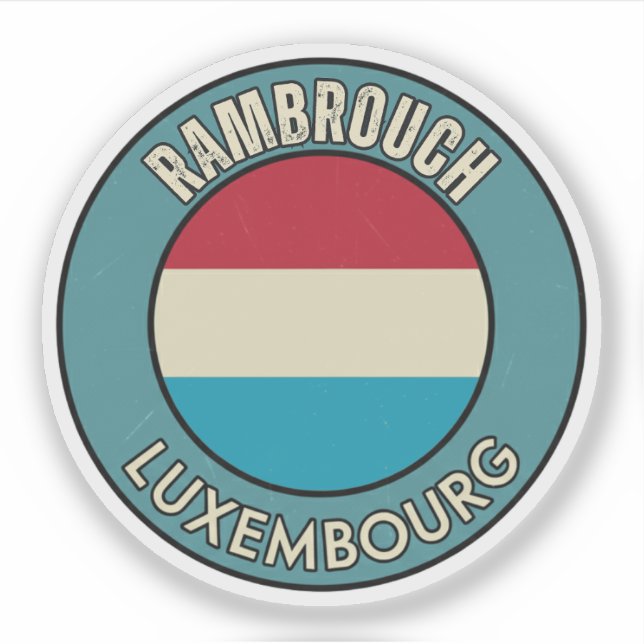 Pegatina Rambrouch, Luxemburgo (Anverso)