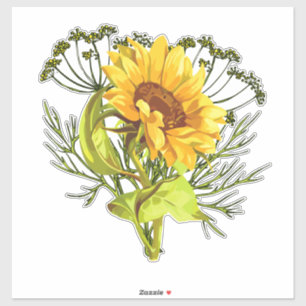 Pegatina Ramo de girasol