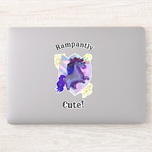 Pegatina Rampantly Cute Unicorn