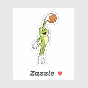 Pegatina Rana como jugador de baloncesto con baloncesto.PNG