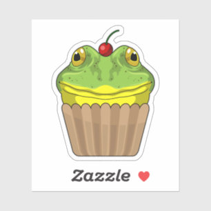 Pegatina Rana con Muffin