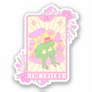 Pegatina Rana Cute Pareja - Los amantes