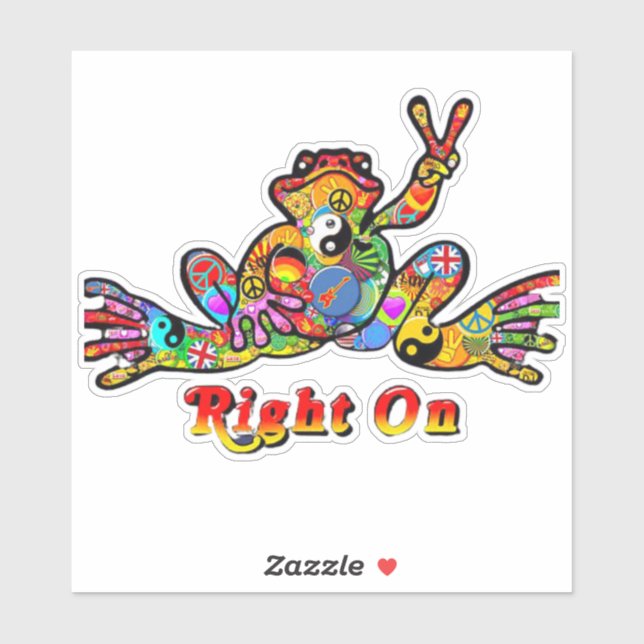 Pegatina Rana de la paz (Hoja)