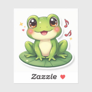Pegatina Rana de mejilla brillante – Amuleto de sticker Kaw