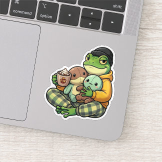 Pegatina Rana de pijama acogedor Sticker