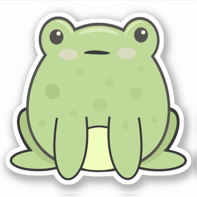 Pegatina Rana Kawaii, Sapo (Anverso)