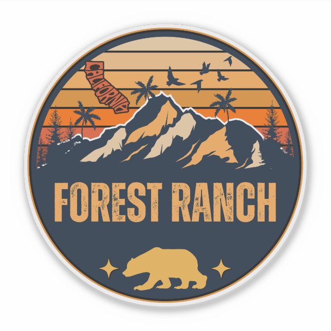 Pegatina Ranch Forest, California (Anverso)