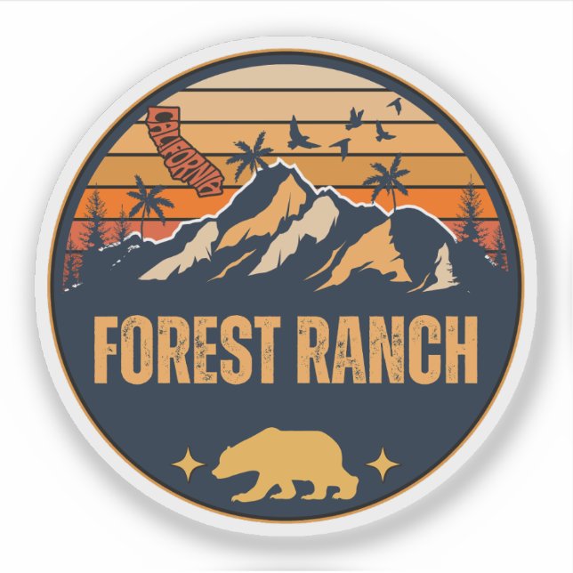 Pegatina Ranch Forest, California (Anverso)