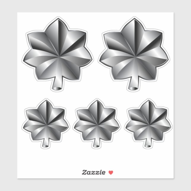 Pegatina Rango Militar de Estados Unidos - Teniente Coronel (Hoja)