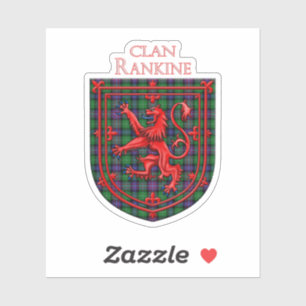 Pegatina Rankine Tartan Scottish Plaid Lion Rampant