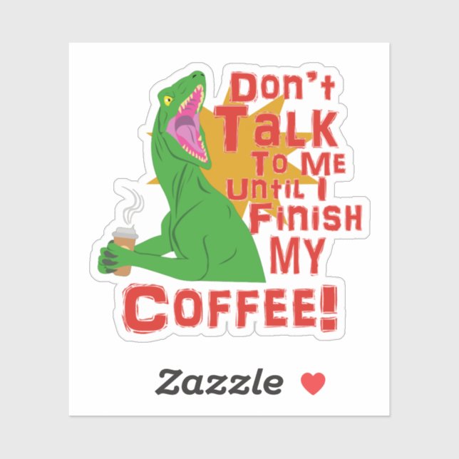 Pegatina Raptores y café (Hoja)