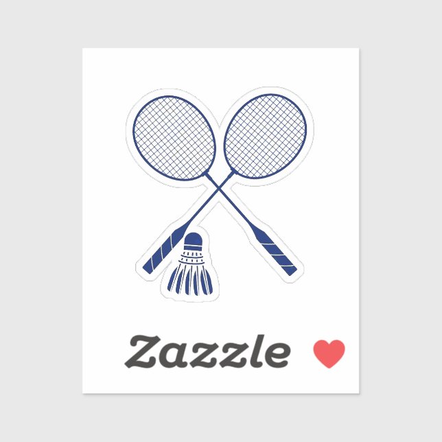 Pegatina Raquetas de bádminton mínimas Volante de bádminton (Hoja)