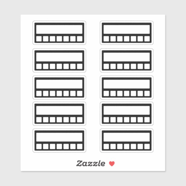 Pegatina Rastreador de hábitos semanal (Hoja)