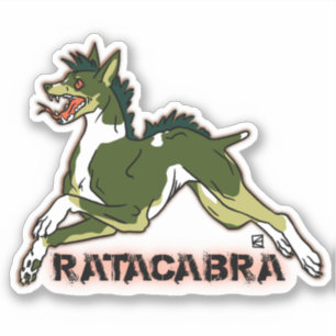 Pegatina Ratacabra - Rata terrier chupacabra