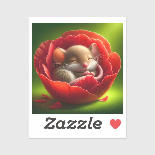 Pegatina Ratón agudo (Hoja)