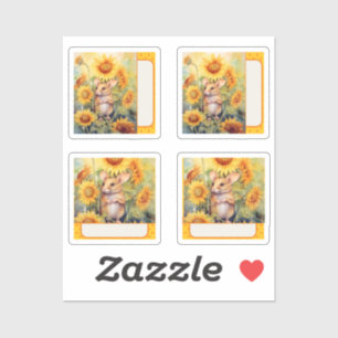 Pegatina Ratón girasol