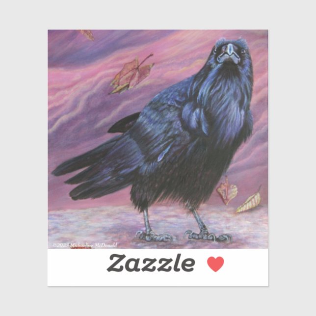 Pegatina Raven Personalizado-Pegatina de vinilo de corte (Hoja)