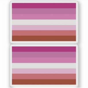 Pegatina Rayas de la Bandera del Orgullo Lesbiano