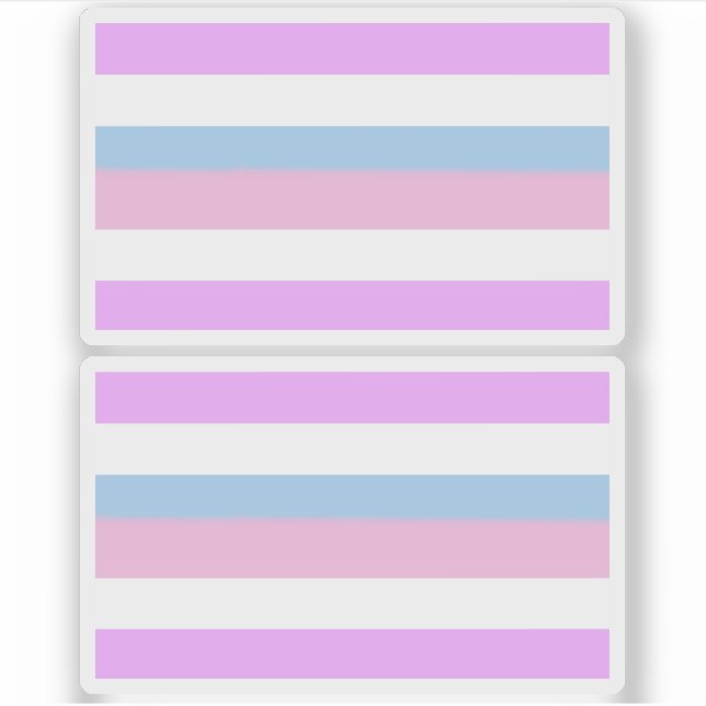 Pegatina Rayas Orgullo Intersexual (Anverso)