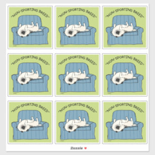 Pegatina Raza no deportiva Keeshond Perro divertido Keesi