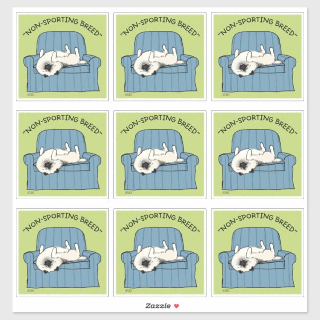 Pegatina Raza no deportiva Keeshond | Perro divertido Keesi (Hoja)