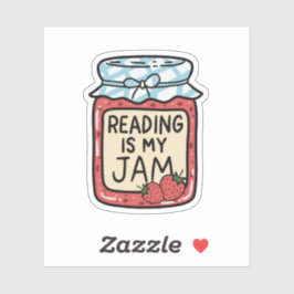 Pegatina Reading is my Jam Cute Bookish Bookclub Book Lover