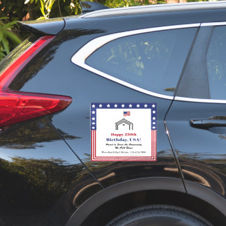 Pegatina Real Estate Custom Car Sticker 250th Birthday USA