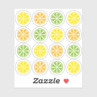 Pegatina Rebanada de Limón Naranja Lima Fruta Cítricos Deco