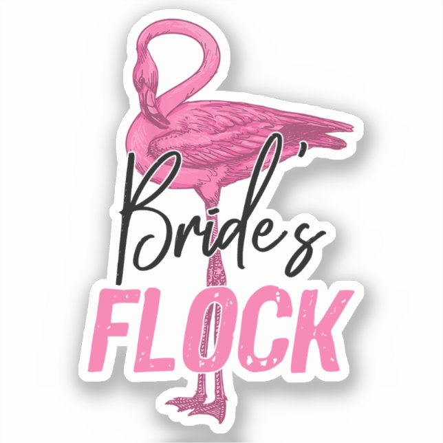 Pegatina Rebaño de la Novia, Acompañante de Flamenco Fiesta (Anverso)