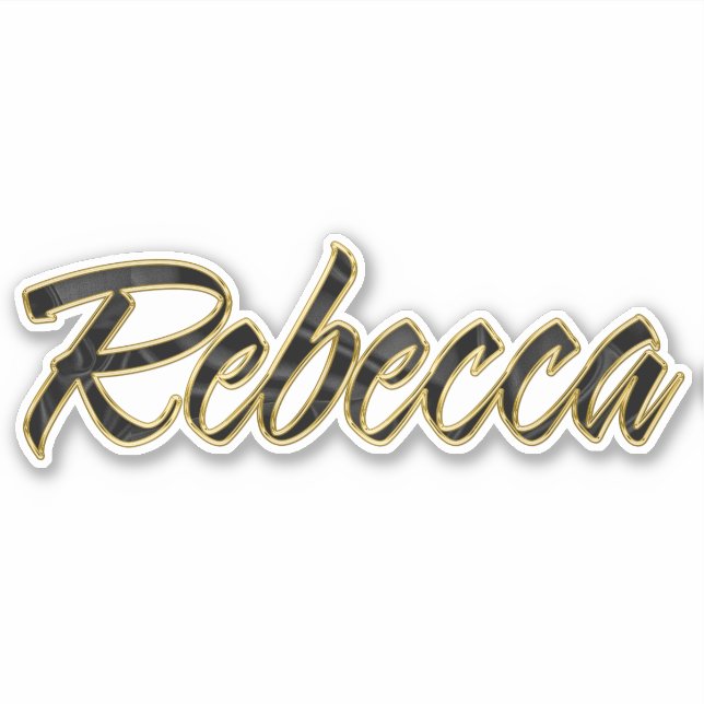 Pegatina Rebecca black gold Lettering Aufkleber Sticker (Anverso)