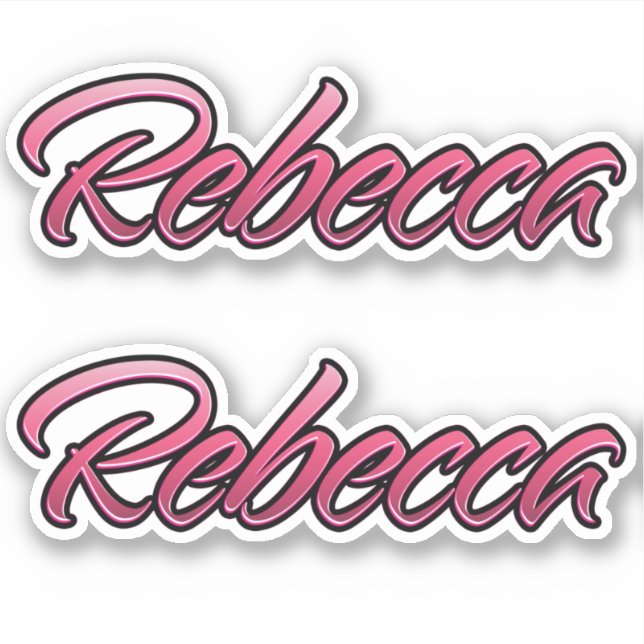 Pegatina Rebecca faded pink Aufkleber Sticker Stickerset (Anverso)