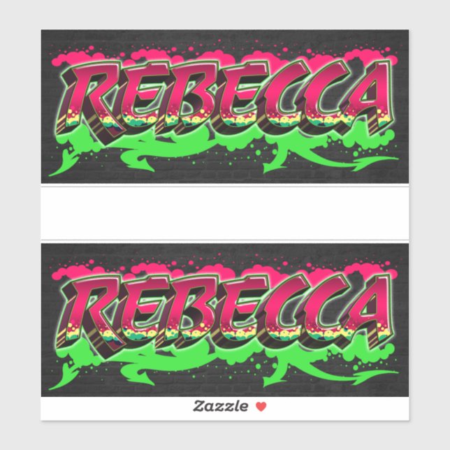 Pegatina Rebecca Vorname Name Graffiti Aufkleber Sticker (Hoja)