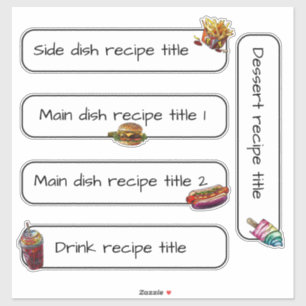 Pegatina Receta de verano washi cinta!