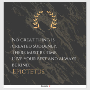 Pegatina Receta para la grandeza de Epictetus