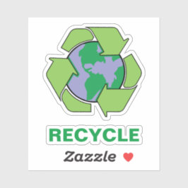 Pegatina Reciclar Para Salvar El Vinilo Planeta Tierra