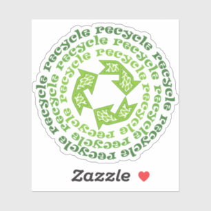 Pegatina Reciclar, reutilizar, reducir presupuesto con flec